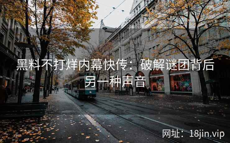 黑料不打烊内幕快传：破解谜团背后另一种声音