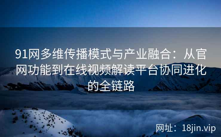91网多维传播模式与产业融合：从官网功能到在线视频解读平台协同进化的全链路
